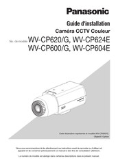 Panasonic WV-CP620/G Guide D'installation