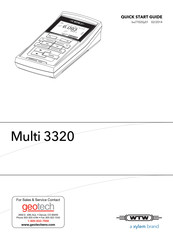 Xylem WTW Multi 3320 Guide De Démarrage Rapide