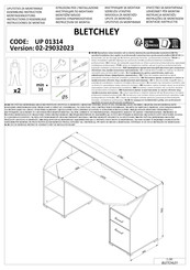 PLACES OF STYLE Bletchley UP 01314 Instructions D'assemblage