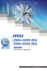 MSI Z68A-GD55 B3 Serie Mode D'emploi