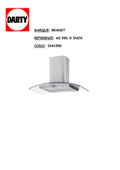 Brandt AD 986 X INOX Guide D'utilisation Et D'installation