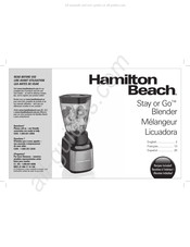 Hamilton Beach Stay or Go 52401 Mode D'emploi