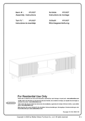 Walker Edison ARUM2F Instructions De Montage