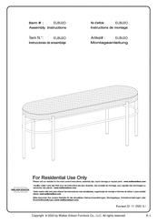 Walker Edison ELBU2O Instructions De Montage