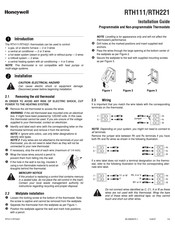 Honeywell RTH111 Serie Guide D'installation