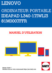 Lenovo IdeaPad L340-17IWLI3 Guide D'utilisation