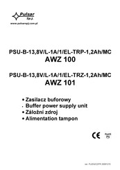 Pulsar PSU-B-13,8V/L-1A/1/EL-TRP-1,2Ah/MC Mode D'emploi