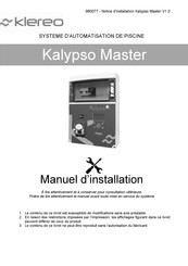 Klereo Kalypso Master Manuel D'installation