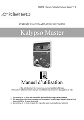 Klereo Kalypso Master Manuel D'utilisation