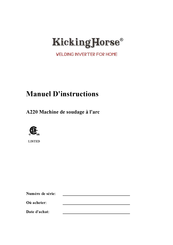 KICKING HORSE A220 Manuel D'instructions