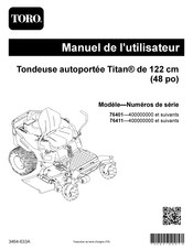 Toro Titan 122 Manuel De L'utilisateur