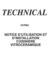 Technical CVT561 Notice D'utilisation Et D'installation