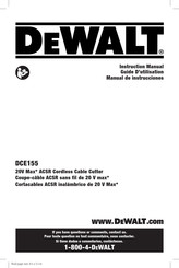 DeWalt DCE155 Guide D'utilisation