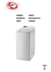 Indesit BTW D61253 FR Mode D'emploi