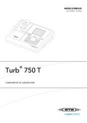 Xylem WTW Turb 750 T Mode D'emploi