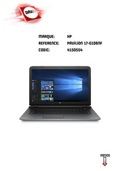 HP PAVILION 17-G106NF Manuel De L'utilisateur