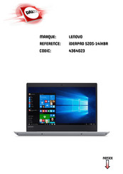 Lenovo ideapad 320SL-14IKB Guide De L'utilisateur