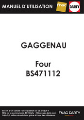 Gaggenau BS471112 Notice D'utilisation