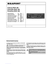 Blaupunkt Portofino RCR 168 Instructions De Montage