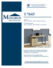 Monarch Specialties I 7643 Instructions D'assemblage