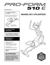 Pro-Form PFEL05811.7 Manuel De L'utilisateur