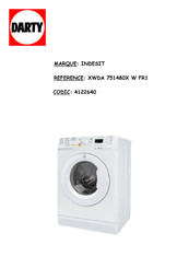 Indesit XWDA 751480X W FR1 Mode D'emploi