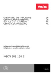 Amica KGCN 388 150 E Notice D'utilisation