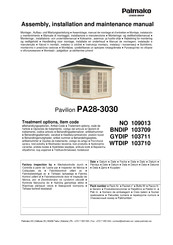 Lemeks Palmako PA28-3030 Assemblage, Manuel De Montage Et D'entretien