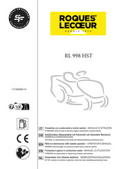 ROQUES LECOEUR RL 998 HST Manuel D'utilisation