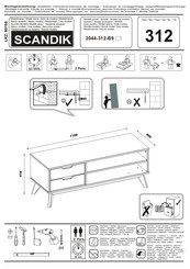 Trends SCANDIK 2044-312-B9 Instructions De Montage