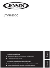 Jensen JTV4020DC Guide De L'utilisateur