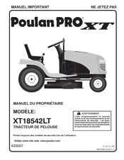 Poulan Pro XT XT18542LT Manuel Du Propriétaire