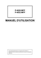 Utax P-4539 Manuel D'utilisation