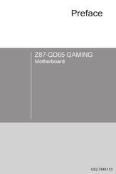 MSI Z87-GD65 GAMING Mode D'emploi