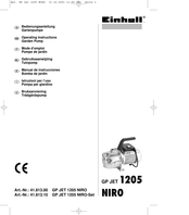 EINHELL GP JET 1205 NIRO Mode D'emploi