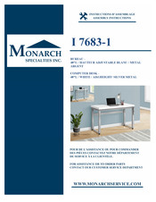 Monarch Specialties I 7683-1 Instructions D'assemblage