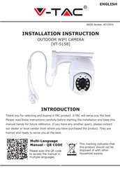 V-TAC VT-5158 Instructions D'installation