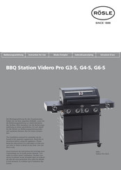 Rösle BBQ Station Videro Pro G3-S Mode D'emploi