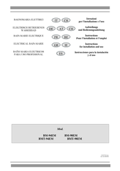 Lotus BMT-98EM Instructions Pour L'installation Et L'emploi