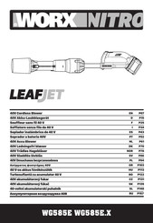 Worx Nitro LEAFJET WG585E Notice Originale