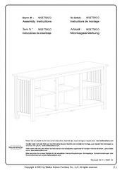 Walker Edison MSET58CO Instructions De Montage