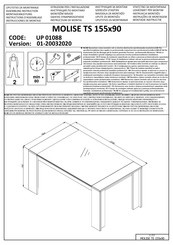 Forma Ideale MOLISE TS 155x90 UP 01088 Instructions D'assemblage