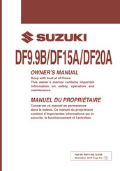 Suzuki DF9.9B Manuel Du Propriétaire