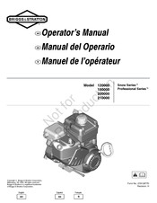 Briggs & Stratton Professional 150000 Serie Manuel De L'opérateur