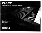 Roland EM-20 CREATIVE KEYBOARD Mode D'emploi