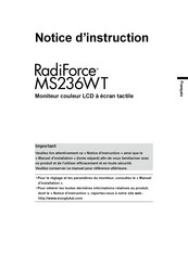 Radiforce MS236WT Notice D'instruction