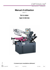 Optimum Opti S 350 GA Manuel D'utilisation