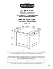 Rubbermaid 1005 Instructions D'assemblage