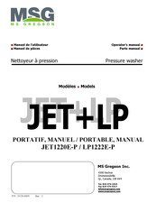 Msg JET1220E-P Manuel De L'utilisateur