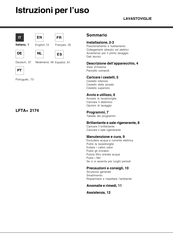 Hotpoint Ariston LFTA+ 2174 Mode D'emploi